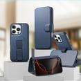 thumbnail image 2 of Wallet Case for iPhone 15 Pro Max Compatible with Mag-Safe, 2-in-1 PU Leather Flip Cover with RFID Blocking Card Holder Stand Shockproof Detachable Magnetic Case for iPhone 15 Pro Max, Blue, 2 of 14