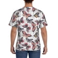 thumbnail image 3 of Bixox Men's Vintage Butterflies Printed Short Sleeve Skinny Athletic T-Shirt, 3 of 6