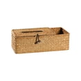 thumbnail image 2 of Straw Woven Tissue Box with Remote Control Storage, Decorative Wooden Storage Organizer for Living Room Coffee Table, Dustproof and Eco-Friendly, 2 of 6