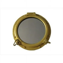 Handcrafted Model Ships Gold Porthole - 24 - W Gold Finish Porthole Window 24 in. Port Holes Decorative Accent