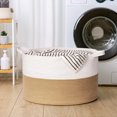 thumbnail image 5 of ZFITEI Extra Large Blanket Basket (21.6"x13.7") Woven Rope Baskets Laundry Basket Blanket for Living Room, Laundry, Nursery, Baby Toy, Beige, 5 of 6