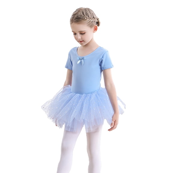 CAIVO Girls Dance Leotard And Romper Ballet Practice Wear Summer Tutu Dress For Dance Performance Sleeveless Trendy Kids Onesie