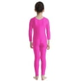 thumbnail image 3 of vastwit Kids Girls Long Sleeves Ballet Dance Leotard Bodysuit Full Body Gymnastic Athletic Unitard Dancewear Rose 13-14, 3 of 6