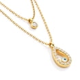 thumbnail image 3 of MOON & SELF Set Collar Doble Intuición de Cristal Oro 18k y Aretes Gota, 3 of 4