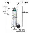 thumbnail image 4 of Tanque de Oxígeno Cilindro Portátil con Accesorios (kit) | Cilindro de Aluminio | Regulador | Vaso Humidificador | Carrito |Mascarilla Nasal 2.1 Metros| Capacidad de 680 litros Vacío (Sin Oxígeno), 4 of 6