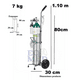 thumbnail image 4 of Tanque de Oxígeno Cilindro Portátil con Accesorios (kit) | Cilindro de Aluminio | Regulador | Vaso Humidificador | Carrito |Mascarilla Nasal 2.1 Metros| Capacidad de 680 litros Vacío (Sin Oxígeno), 4 of 6