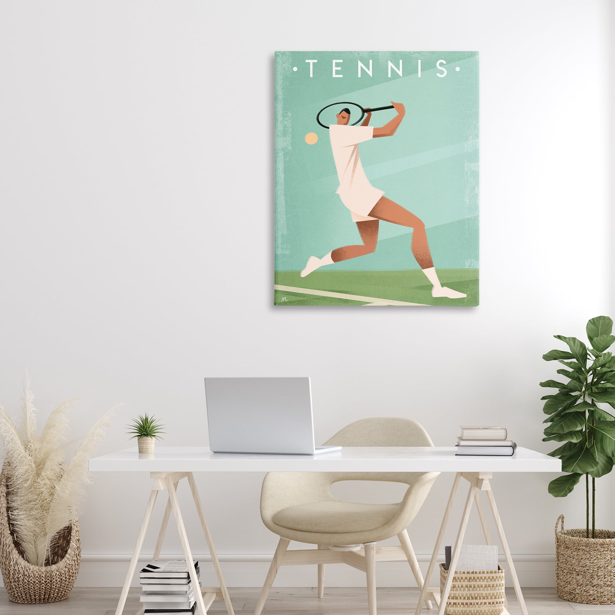 Stupell Industries Vintage Tennis Swing Canvas Wall Art, design by Martin Wickstrom