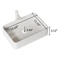 thumbnail image 3 of Wohh 20" Rectangular Bathroom Sink White Ceramic Vessel Vanity Basin with French Stripe Design, 19.69"x13.39"x5.12" Countertop Porcelain Sink for Modern Home & Commercial Use, 3 of 9