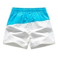 thumbnail image 3 of IYTR Mens Swim Trunks Beach Shorts Elastic Waist Drawstring Colorblock Casual Comfy Summer Short Pants (White,XXXXL), 3 of 3
