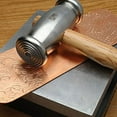 thumbnail image 3 of The Beadsmith Double-Faced Texture Hammer - Metal Elements – 10.5 Inches with Wooden Handle, 70mm, 10oz Steel Head with Two 28mm Faces - Texturing Tool Used to Add Patterns & Dimension to Metalwork, 3 of 5