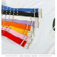 thumbnail image 6 of Double Grommet Canvas Web Belt for Women Men Punk Nylon Belt Jeans 2 Hole Belts Halloween, 6 of 6