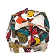 thumbnail image 4 of Salouo Retro Floral Butterfly Print Unisex Beanie Hat,Knitted Baggy Skull Cap Winter Warm Hats Beanie Sleep Hats Cancer Headwear Caps for Women & Men 1 Pieces, 4 of 7