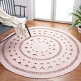 thumbnail image 2 of SAFAVIEH Cape Cod Donna Geometric Polyester Area Rug, Pink, 3' x 3' Round, 2 of 7