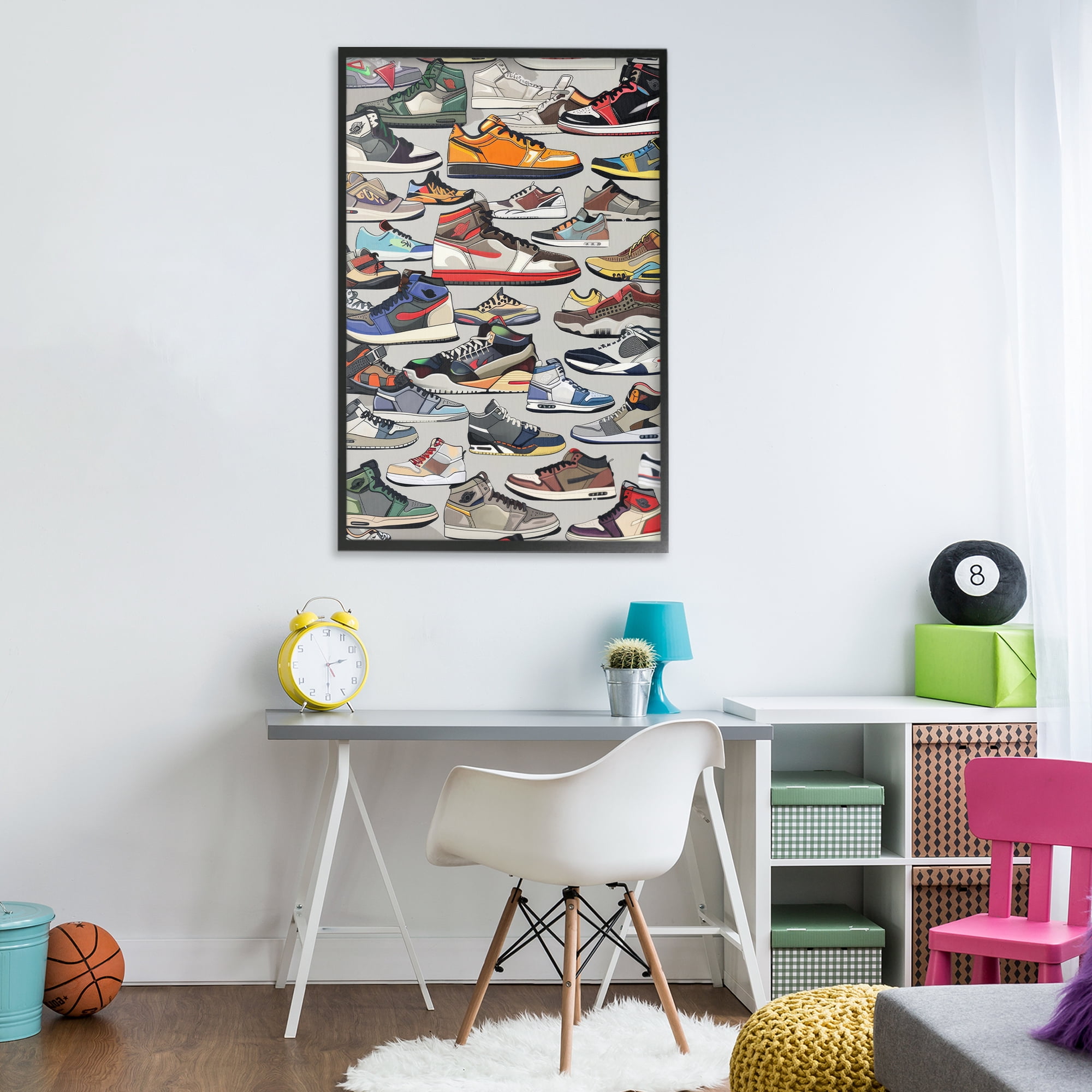 Stupell Industries Shoe Time Urban Styles Black Framed Giclee Art, design by Ray Powers