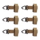 thumbnail image 3 of Gancho de cinturón Perspago de mochileros al aire libre Portátil Portátil Trekking Colgante Cintura Cintura Cinta Hebilla Hebilla Khaki Pack de 6 Guardurnaity OD011017-03, 3 of 7