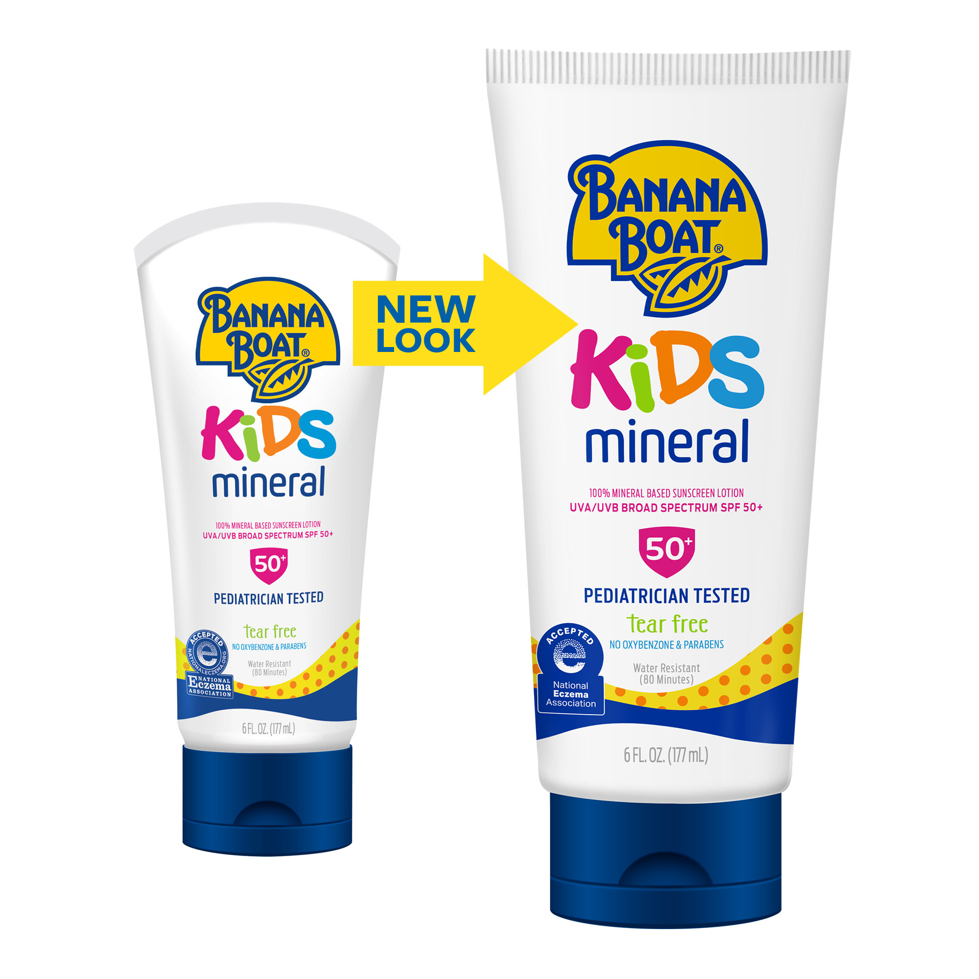 Banana Boat Kids 100% Mineral Sunscreen Lotion SPF 50, Family Size ...