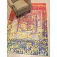 thumbnail image 4 of EORC Multicolored Machine-made Polyester Transitional Distressed Bohemian Moderno Rug, 5' 3 x 7' 6, 4 of 5