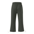 thumbnail image 4 of Mitankcoo Women's Cotton Linen Capris - Wide-Leg Loose Cropped Pants with Pockets for Summer, 4 of 5