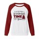 thumbnail image 3 of Sudadera sin capucha Gibobby Blusa informal de manga larga con cuello redondo y estampado de letras Navidad Rojo M, 3 of 4