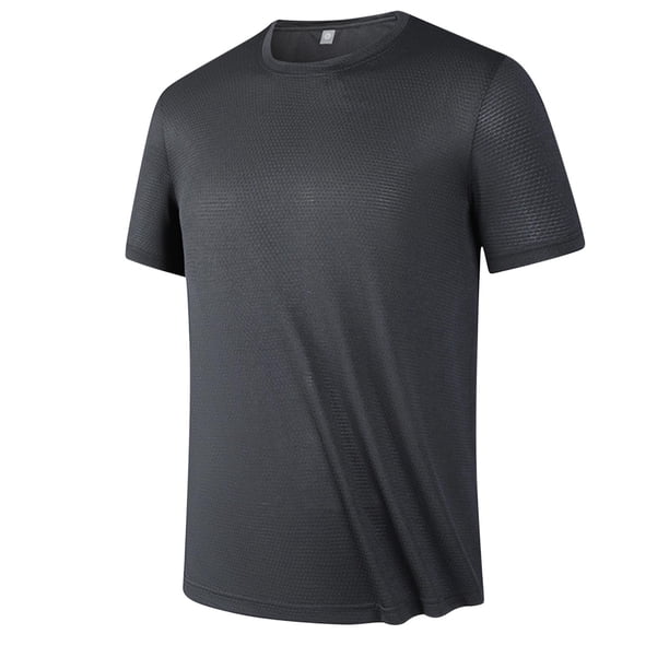pstuiky Camiseta deportiva de manga corta de secado rápido para hombre, camiseta de fitness, camiseta para correr, ropa deportiva transpirable, camiseta de manga corta con cuello redondo.