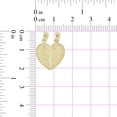 thumbnail image 4 of 14k Yellow Gold, Small Size Sharing Split Heart Pendant Charm Best Friends 16mm with 16" Dainty Neck Chain, 4 of 9