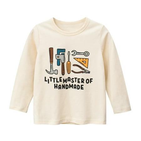 

Toddler Kids Baby Boys Girls Letter Print Long Sleeve Crewneck T Shirt Tops Tee Clothes For Children