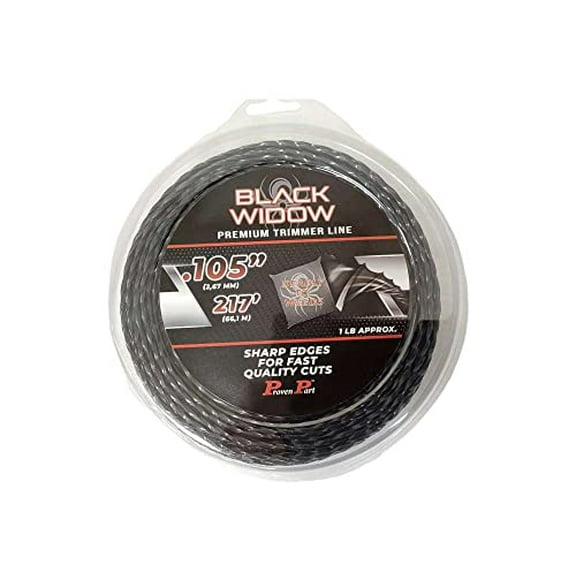 proven part 1 Pound Twisted Trimmer Line .105 in. Black 330105071 Fits Many String Trimmers