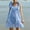 Blue B, variant on Women's Summer Floral Print Tie Shoulder Cami Dress Casual Square Neck Sleeveless Mini Dress Flare Hem Boho A-Line Mini Dress Club Party Little Short Sundress