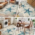 thumbnail image 5 of Area Rug for Living Room, Teal Starfish Coastal Non-Slip Indoor Large Carpet for Bedroom/Dining Room, Vintage Summer Beach Nautical Washable Low-Profile Rectangle Floor Mat Runner Rugs - 3 x 5 Ft, 5 of 8