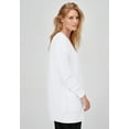 thumbnail image 2 of ellos Plus Size V-Neck Button-Front 100% Cotton Boyfriend Cardigan, 2 of 6