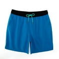 thumbnail image 5 of Kvture Men's Athletic Running Shorts Quick Dry Lightweight Shorts Color Block Drawstring Short for Sports Gym Basketball Hiking Sky Blue L, 5 of 9