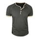 thumbnail image 5 of Tops para hombre, blusas y camisas de manga corta con cuello redondo para hombre, blusa informal de moda con botones y parches lisos, blusa de manga corta para hombre, blusa de poliéster para hombre, 5 of 7