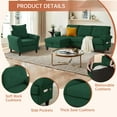 thumbnail image 6 of Pingliang Home Sectional Sofa with Storage Ottoman and Accent Chair, 3 Seat L Shaped Couch with Side Pockets and Armchair,Living Room Furniture Set for Home Apartment Office Studio, 6 of 7