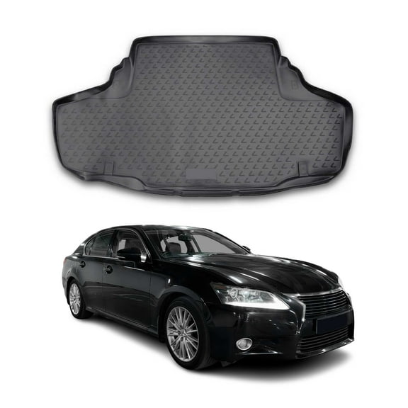 OMAC Cargo Mats Liner for Lexus GS 450h 2013-2020 Waterproof TPE Black