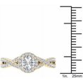 thumbnail image 4 of 1-1/10 Carat T.W. Diamond Criss-Cross Shank Single Halo 14kt Yellow Gold Engagement Ring, 4 of 5