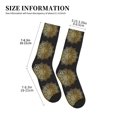 Crew Socks for Women Men, Gold Mandala Comfort Breathable Crew Socks