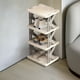 thumbnail image 4 of Organizador plegable de zapatero de plástico para la entrada de la casa Dormitorio | Ahorro de espacio estrecho, Instalación gratuita, Almacenamiento de varios niveles, Ventilado, Ligero, Gris, 4 of 6