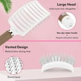 thumbnail image 5 of Hair Brush, Curved Vented Brush Faster Blow Drying, Professional Curved Vent Styling Hair Brushes for Women, Men, Paddle Detangling Brush for Wet Dry Curly Thick Straight Hair(White), 5 of 9