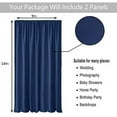 thumbnail image 4 of Clearance! Hiasan Backdrop for Party Decoration [2P], Prom Graduation, Rod Pocket High Density Polyester Photo Background, 5ft x 10ft, Navy Blue, 4 of 6