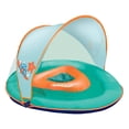thumbnail image 1 of SwimSchool Baby Boat Float w/ Adjustable Seat & Sun Shade Canopy, Orange, 1 of 6