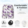 thumbnail image 3 of Fuzoiu Orchids Flowers Print Men's Swim Shorts,Quick-Dry Double-Layer Swim Trunks,Board Trunks,Beach Shorts Swimwear Bathing Suits-Medium, 3 of 6