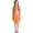 #516-Orange, variant on hengsof Girls' Two Piece Sun Protection Swimsuit Set Short Sleeve Swimsuit Top with Cropped Tights