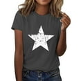 thumbnail image 2 of yunLCZ Women Shirts 4th Of July Oversized Shirt Women Casual Printing Short Sleeves ROUND Neck Loose T Shirt Blouse Tops, 2 of 6