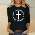 thumbnail image 1 of EGNMCR Easter T-Shirts à Imprimé pour Femmes T-Shirts Graphiques Femmes Chemises Mode pour Femmes Easter Jour Fleur Oreilles de Lapin T-shirt à Imprimé Manches 3/4 Blouse Col Rond Hauts Décontractés T-shirt pour Femmes, 1 of 4