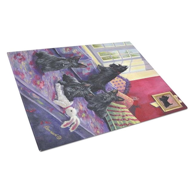 Carolines Treasures PPP3175LCB Scottie Daybed Glass Cutting Board - Large