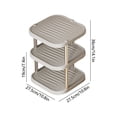 thumbnail image 3 of Rewenti 3-Tier Squares Shoe Rack Stackable Entryway Shoe Storage Shelf Deep Width Boot Rack for Closets Dorm Garage Heavy Duty Metal Shoe tower, 3 of 6