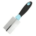 thumbnail image 4 of Stainless Steel Pet Comb, Removes Knots Dog Bone Pattern Double Sided Pet Comb Open Knot Ergonomic Wide  For Cats For Dogs Blue, 4 of 8
