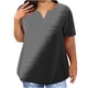 thumbnail image 1 of Plus Size Mujeres Blusas Cuello en V Casual Suelto Verano Blusa de Manga Corta para el Uso Diario Y Casual, 1 of 5