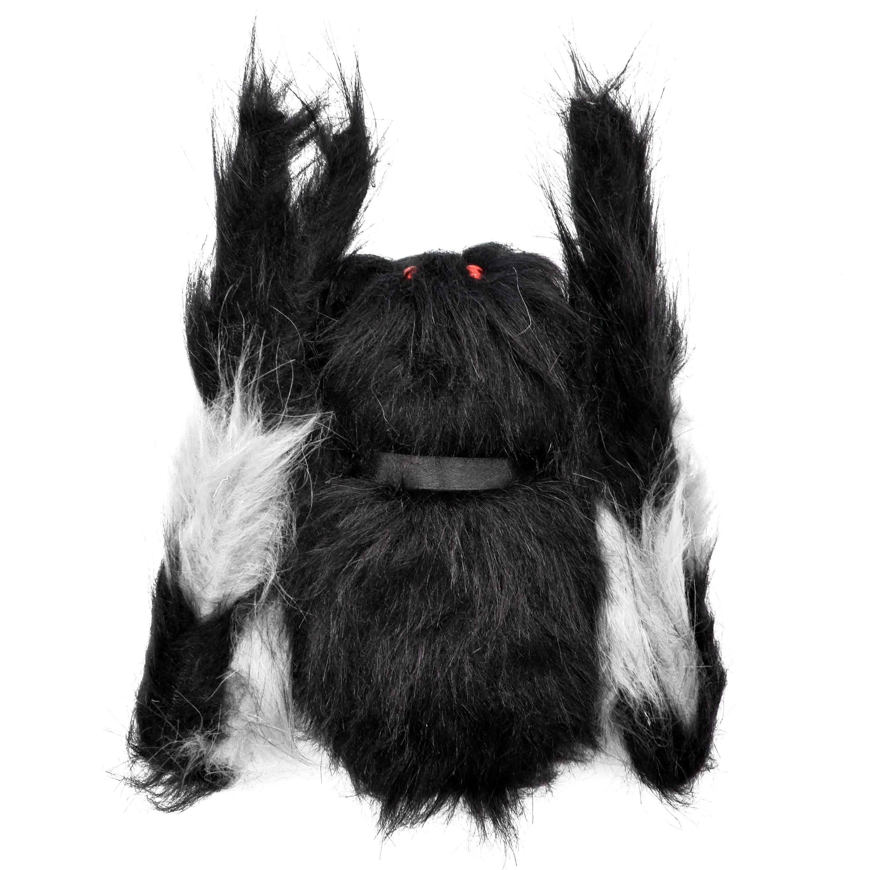 Furry Spider Decoration, Black and White, 28", Halloween by Way To Celebrate