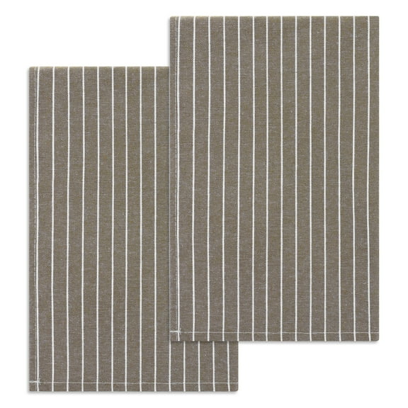 REGALWOVEN Striped Kitchen Towels Highly Absorbent, Tea Towels Reversible Cotton Dish Towels Hand Towels Brown 2